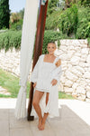 Rae Embroidered Maxi Bridal Robe - Ivory White
