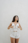 Diana Dobby Bridal Top - Ivory