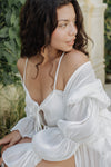 Iris Recycled Chiffon Robe - Iridescent Ivory