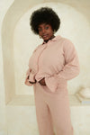 Taylor Crinkle Cotton Gingham Pyjama Set - Cinnamon Cherry