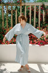 Camillo Bubble Wrap Midi Robe - Blue