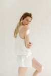 Isabella Bow tie Pyjama Set - Ivory White