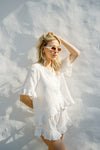 Remi Frill Pyjama Shorts - Ivory
