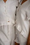 Remi Frill Pyjama Shorts - White