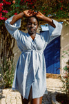Camillo Bubble Wrap Robe - Blue