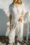 Remi Pyjama Trouser - Cream Floral
