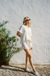 Remi Pyjama Top - Cream Floral