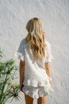 Remi Pyjama Top - Cream Floral