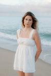 Brontë Embroidered Playsuit - Ivory