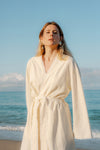 Brontë Gingham Midi Robe - Buttermilk Yellow