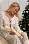 Clara Reversible Pointelle Pyjama Set - Holly Print