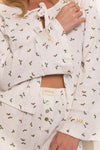 Clara Reversible Pointelle Pyjama Set - Holly Print