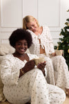 Clara Reversible Pointelle Pyjama Set - Holly Print