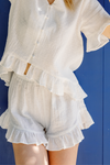 Remi Frill Pyjama Shorts - Ivory