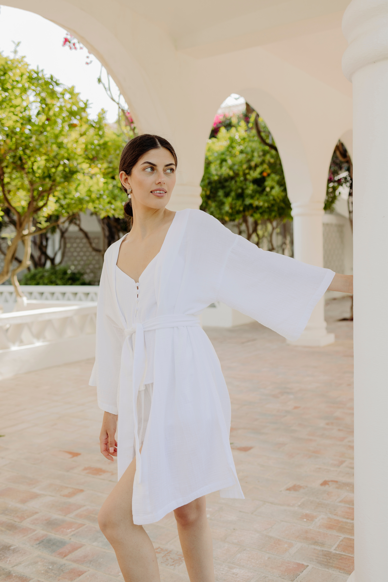 Camillo Bubble Wrap Robe - White