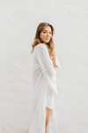 Diana Dobby Cotton Bridal Robe - White