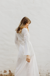 Diana Dobby Cotton Bridal Robe - White
