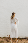 Diana Dobby Cotton Bridal Robe - White