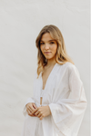 Diana Dobby Cotton Bridal Robe - White