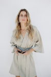 Camillo Bubble Wrap Robe - Sage Green