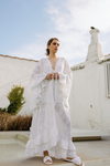 Isabella Frill Wrap Over Bridal Robe - Coconut Cream