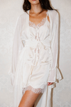Sofia lace satin set - Vintage cream