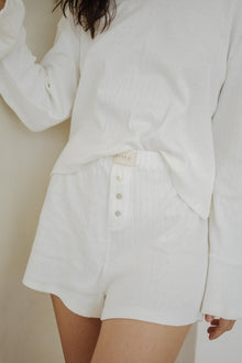  Clara-Jade Pointelle Shorts - Cream white