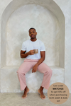 Taylor Crinkle Cotton Men's Pyjama Trouser - Cinnamon Cherry