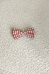 Taylor Crinkle Cotton Gingham Christmas Dog Bow