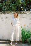 Remi Trousers Pyjama Set  - Ivory White