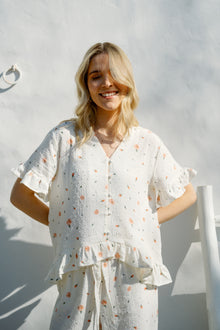  Remi Trouser Pyjama Set - Cream Floral