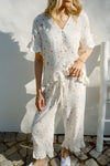 Remi Trouser Pyjama Set - Cream Floral