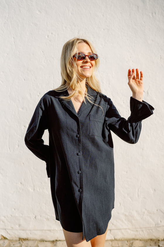 Ivy Cotton Boyfriend Shirt Dress Ivy Cotton Boyfriend Shirt Dress