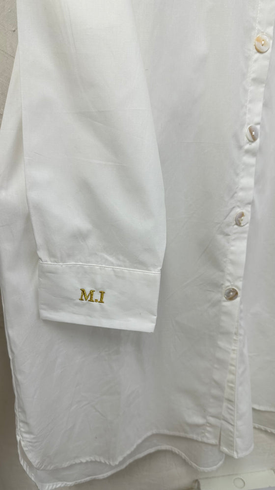 Leah Shirt Dress - White **Embroidered** M-L