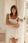 Olivia Embroidered Playsuit - Ivory
