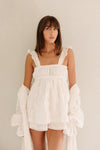 Olivia Embroidered Playsuit - Ivory