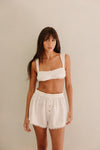 Valentina Boyfriend boxer shorts - Ivory