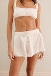 Valentina Boyfriend boxer shorts - Ivory