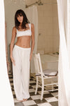 Valentina Boyfriend boxer trouser - Ivory