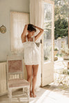 Olivia Embroidered Playsuit - Ivory