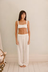 Valentina Boyfriend boxer trouser - Ivory