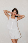Penelope Pyjama Top - Ivory white