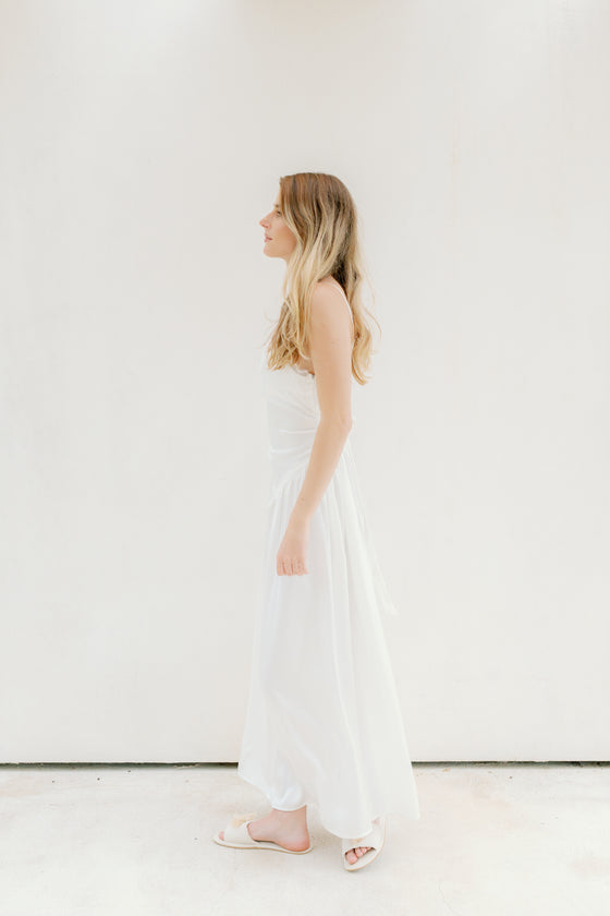 Fleur Drop Waist Maxi Slip Dress - Ivory Meeka_co Fleur Drop Waist Maxi Slip Dress - Ivory Meeka_co