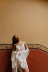 Isabella Iridescent Chiffon Robe - Vintage Cream