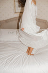 Isabella Iridescent Chiffon Robe - Vintage Cream