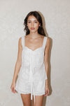 Olivia Bridal embroidered pyjama set - White
