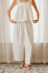 Penelope Barrel Leg Trouser - White