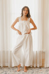 Penelope Barrel Leg Trouser - White