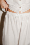 Penelope Barrel Leg Trouser - White