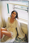 Isabella Iridescent Chiffon Robe - Vintage Cream